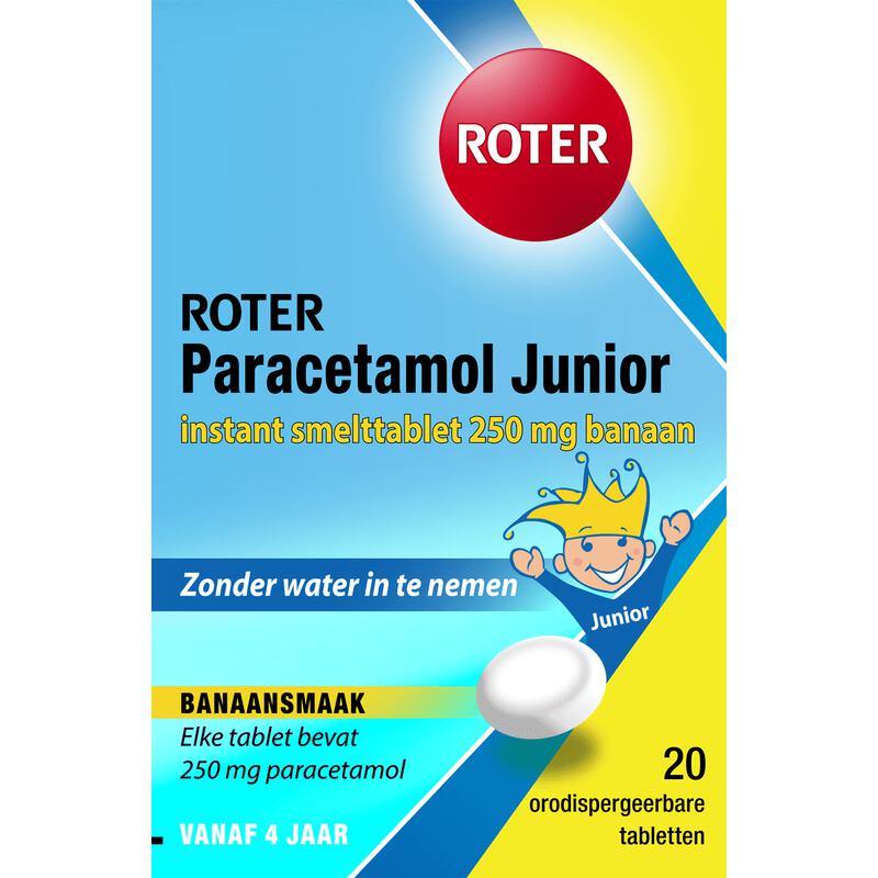 Roter Paracetamol 250 MG Junior Smelttabletten 20 stuks
