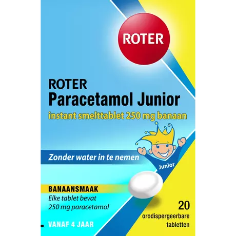 Roter Paracetamol 250 MG Junior Smelttabletten 20 stuks