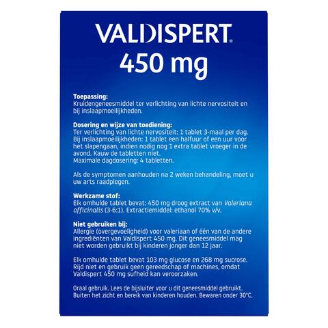 Valdispert Extra Forte 450 mg 40 tabletten