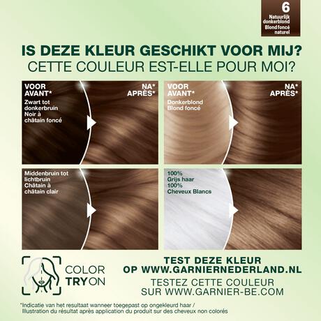 Garnier Nutrisse Crème Permanente Haarverf 6 Natuurlijk Donkerblond