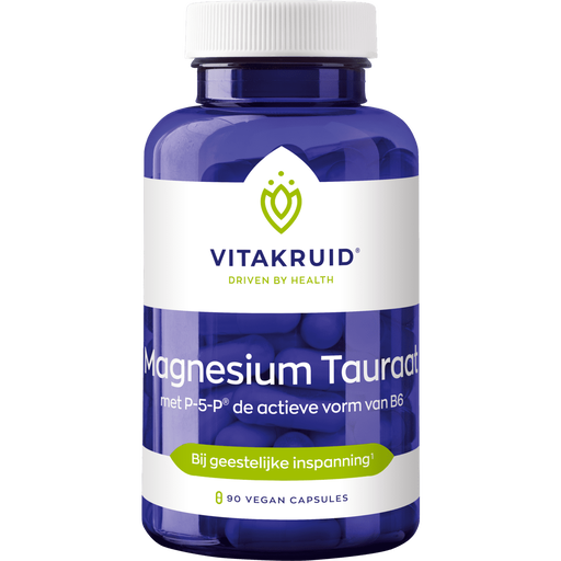 Vitakruid Magnesium Tauraat P-5-P Vegan Capsules 90 stuks