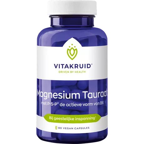 Vitakruid Magnesium Tauraat P-5-P Vegan Capsules 90 stuks