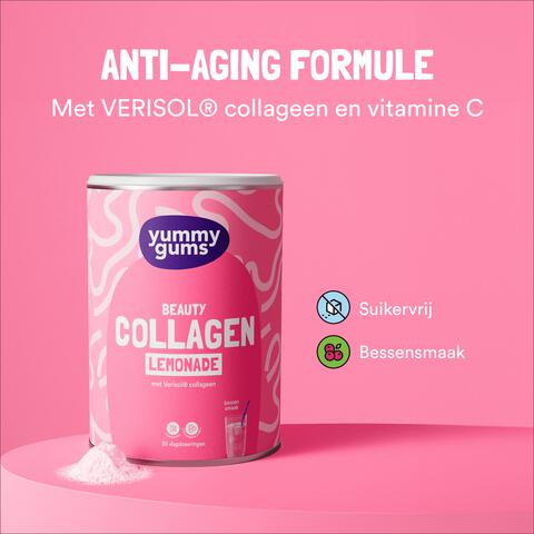 Yummygums Collagen Lemonade Suikervrij 240 GR