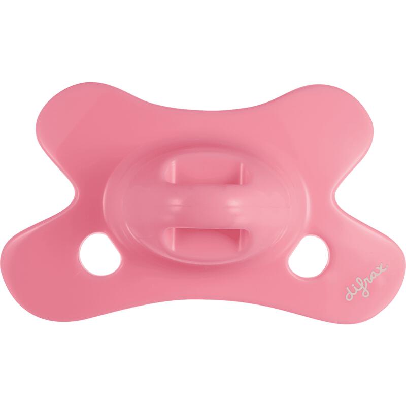 Difrax Fopspeen Natural 0-6M Uni Raspberry