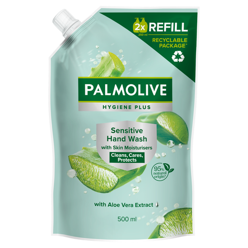 Palmolive Hygiëne+ Sensitive Antibacteriële Handzeep Navulzak 500 ML