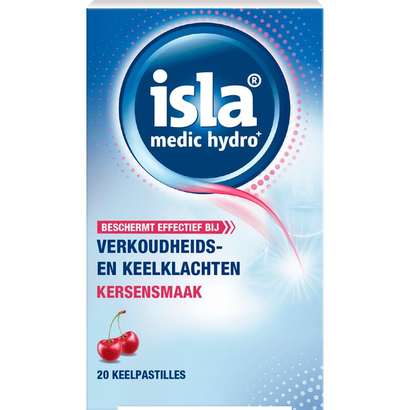 isla medic hydro Kersensmaak Keelpastilles 20 stuks