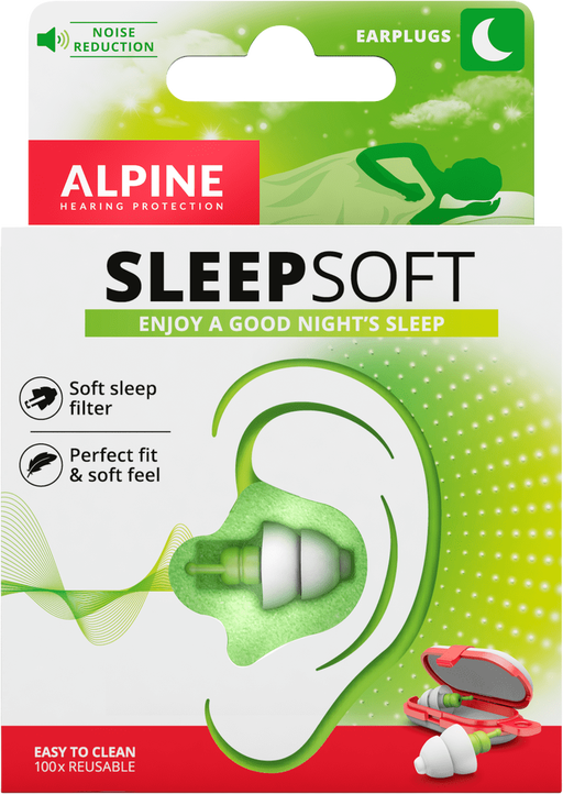 Alpine SleepSoft Herbruikbare Slaap Oordoppen 1 paar