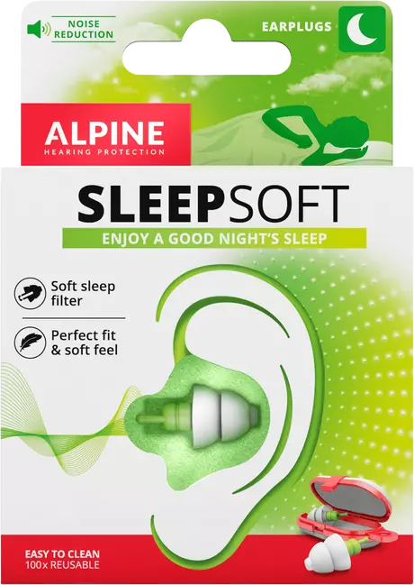 Alpine SleepSoft Herbruikbare Slaap Oordoppen 1 paar