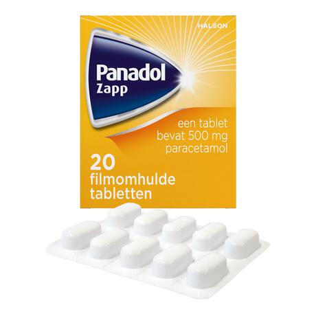 Panadol Zapp Paracetamol 500 MG Filmomhulde Tabletten 20 stuks