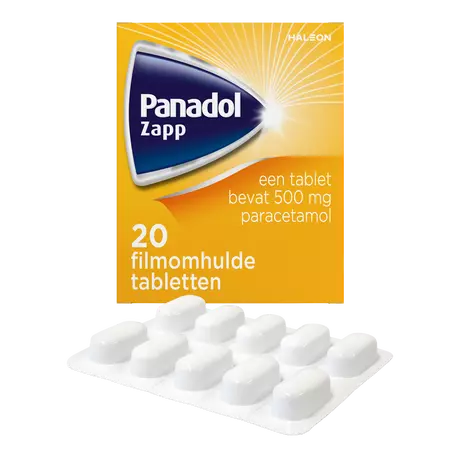 Panadol Zapp Paracetamol 500 MG Filmomhulde Tabletten 20 stuks