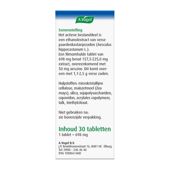 A.Vogel Aesculaforce bij Spataderen & Zware Benen Tabletten 30 stuks