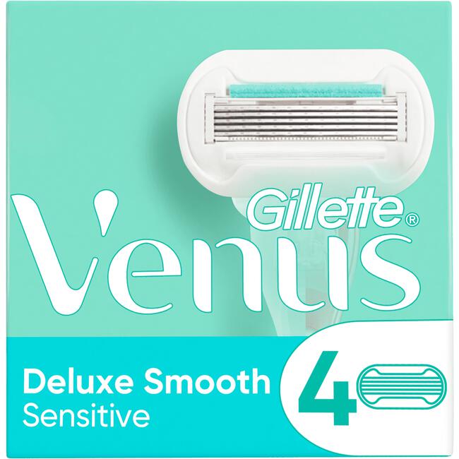 Gillette Venus Deluxe Smooth Sensitive Navulmesjes 4 Stuks