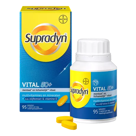 Supradyn Vital 50+ Multivitamines Vijftigplussers Tabletten 95 stuks