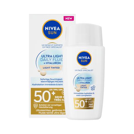 NIVEA SUN UV Face Specialist Ultra Light Daily Fluid Light Tinted SPF50+ 40 ML