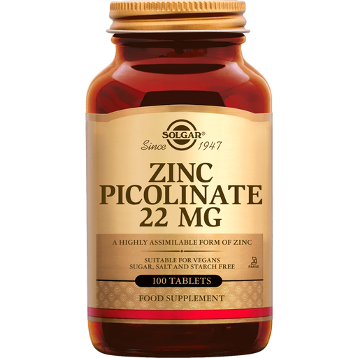 Solgar Zinc Picolinate 22 MG Tabletten 100 stuks