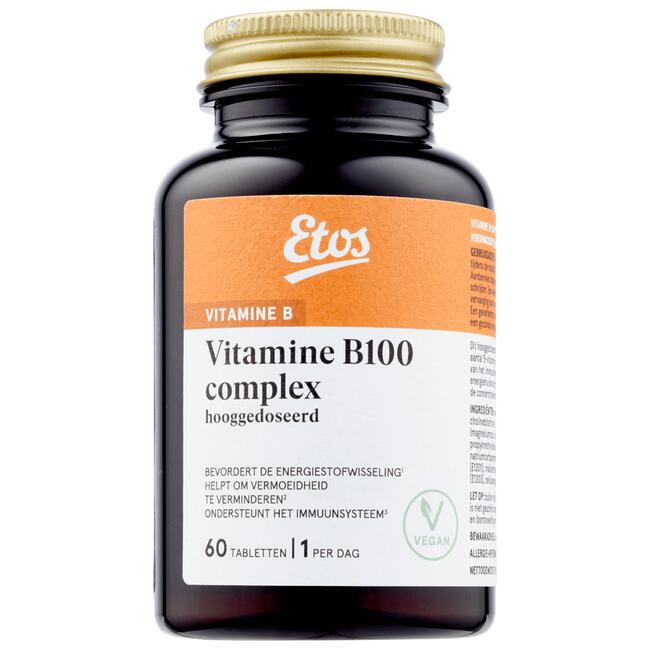 Opgetild gezond verstand een miljoen Etos Vitamine B100 Tabletten 60 stuks 60 EA | Etos