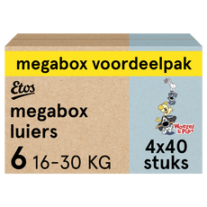 Etos Woezel & Pip Luiers XL Maat 6 16-30 kg Megabox 4x40 stuks