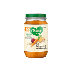Olvarit Rode Bietenstampot met Kikkererwten 6+ maanden 200 GR
