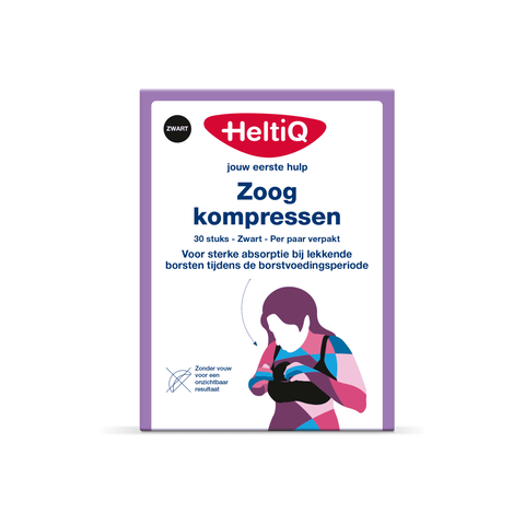 HeltiQ Zoogkompressen Zwart 30 - 30 stuks