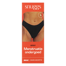 Snuggs Menstruatieondergoed Zware Menstruatie Brief TENCEL™ Zwart Maat L