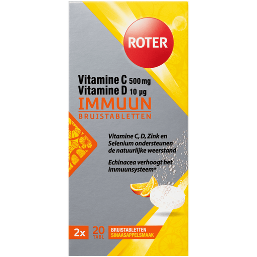 Roter Vitamine C D Immuun Bruistabletten 40 stuks