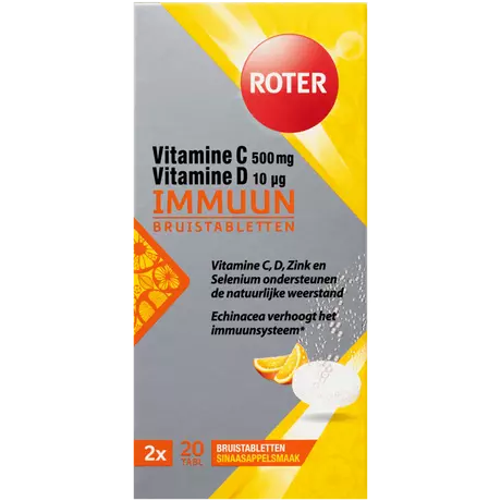 Roter Vitamine C D Immuun Bruistabletten 40 stuks