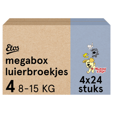 Etos Woezel & Pip Luierbroekjes Maxi Maat 4 8-15 kg Megabox 4x24 stuks