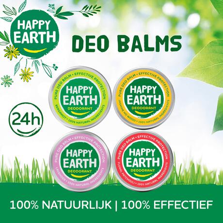 Happy Earth 100% Natuurlijke Bergamot Deodorant Balm 45 GR 