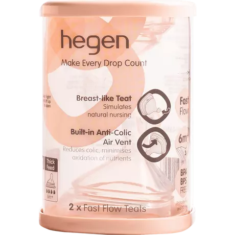 Hegen Fast Flow Speen 6+ Maanden 2 stuks