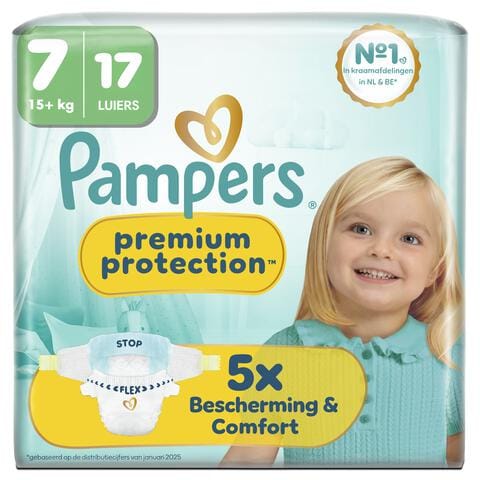 Pampers Premium Protection Luiers Maat 7 15+ kg 17 stuks
