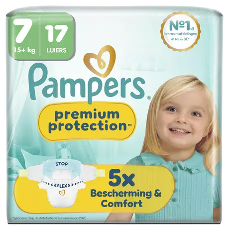 Pampers Premium Protection Luiers Maat 7 15+ kg 17 stuks