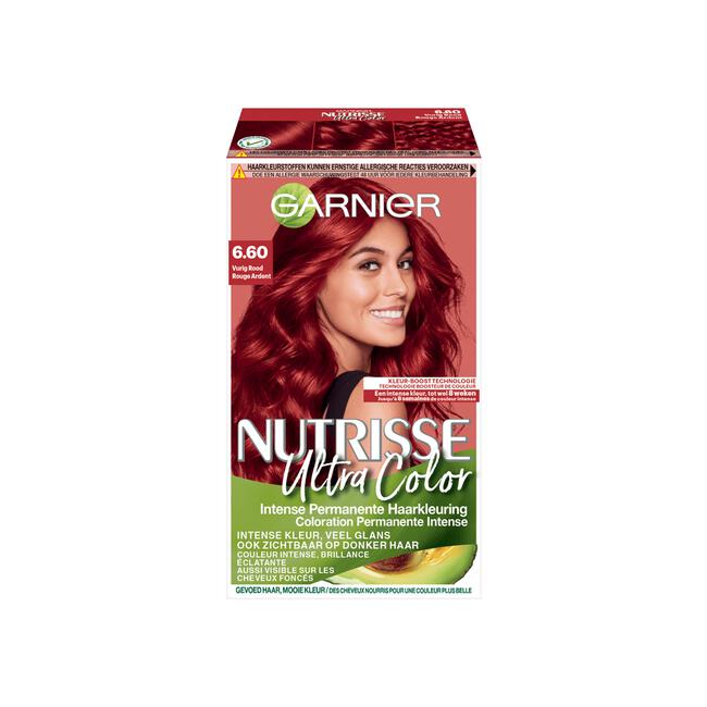 Garnier Nutrisse Ultra Color Voedende Permanente Haarverf 6.60 Vurig Rood