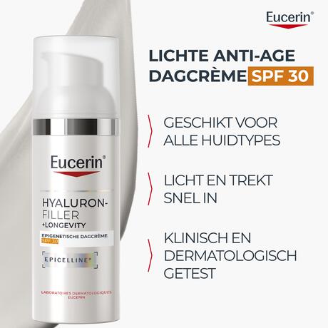 Eucerin Hyaluron-Filler + Longevity Epigenetisch Anti-Age Dagcrème SPF 30 50 ML