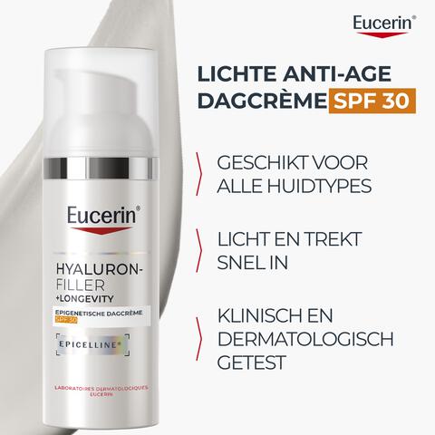 Eucerin Hyaluron-Filler + Longevity Epigenetisch Anti-Age Dagcrème SPF 30 50 ML