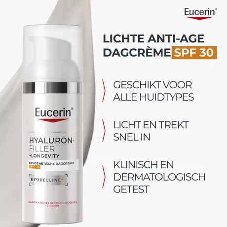 Eucerin Hyaluron-Filler + Longevity Epigenetisch Anti-Age Dagcrème SPF 30 50 ML