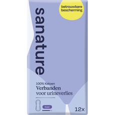 Sanature Pro Vivo 100% Katoenen Incontinentieverband Super 12 stuks