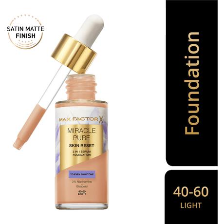 Max Factor Miracle Pure Serum Foundation 40-60 Light 30 ML