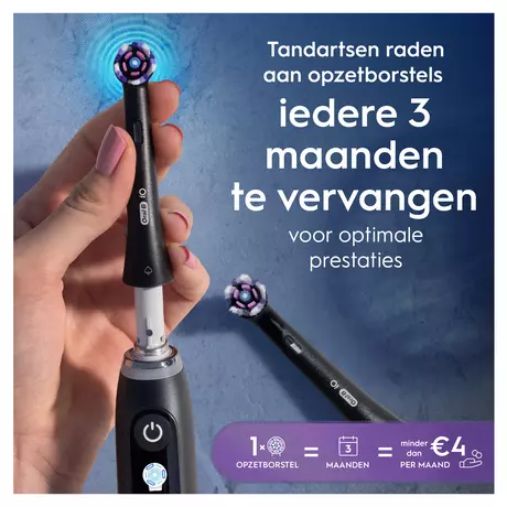 Oral-B iO Radiant White Opzetborstels Zwart 4 Stuks