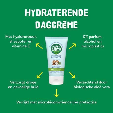 Happy Earth 100% Natuurlijke Face Care Hydrating Day Cream 50 Ml