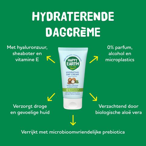 Happy Earth 100% Natuurlijke Face Care Hydrating Day Cream 50 Ml
