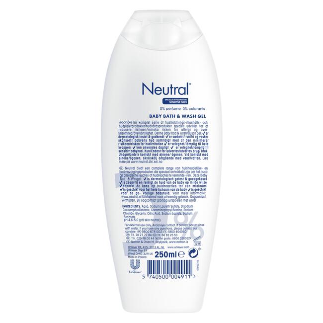 Neutral Parfumvrij Baby Douchegel 250 ML