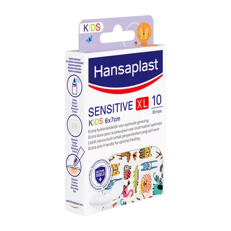 Hansaplast Sensitive Kids XL Wondpleister 10 stuks