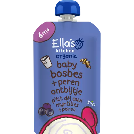 Ella's Kitchen Bio Knijpfruit Blauwe Bes Peer 6+ Maanden 100 gram