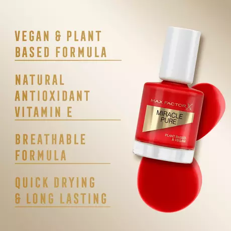 Max Factor Miracle Pure Vegan Nagellak 305 Scarlet Poppy