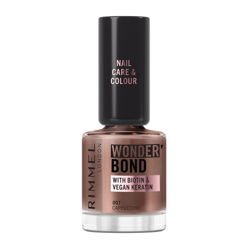 Rimmel Wonder'bond Care+Color Nail Polish 007 Cappuccino 12 ml