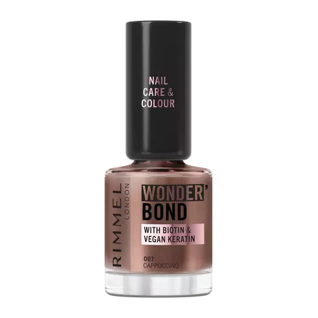 Rimmel Wonder'bond Care+Color Nail Polish 007 Cappuccino 12 ml