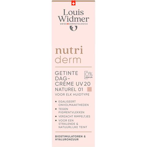 Louis Widmer Nutriderm Getinte Dagverzorging SPF20 Naturel 01 Zonder Parfum 30 ML