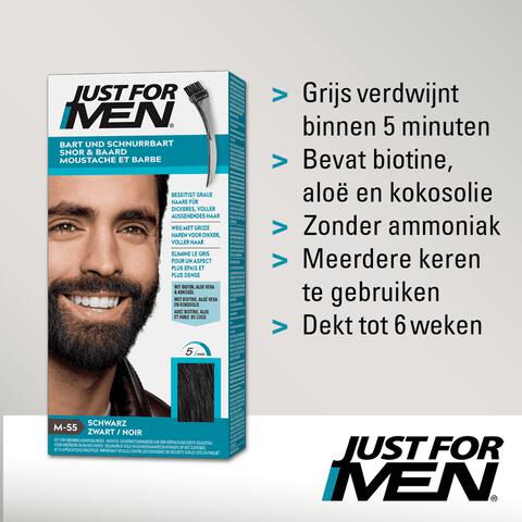 Just For Men Snor & Baard Zwart M55