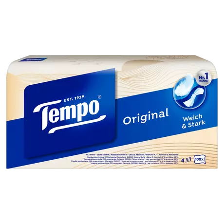 Tempo Original Box 4-Laags Zakdoekjes 100 stuks