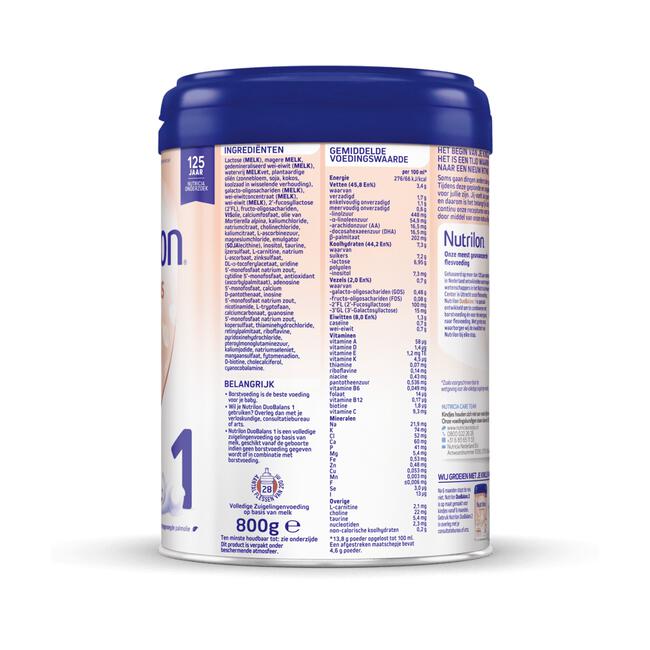 Nutrilon Duobalans 1 Zuigelingenvoeding Vanaf De Geboorte 800 GR